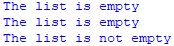 Check if a list is empty or not