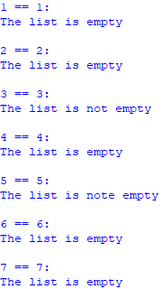 Check if a list is empty or not