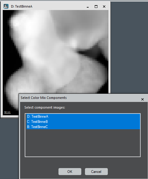 Load images and ColorMixing in DigitalMicrograph