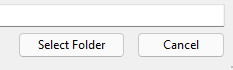 Select a folder for later use, e.g. can be called by os.path.join()