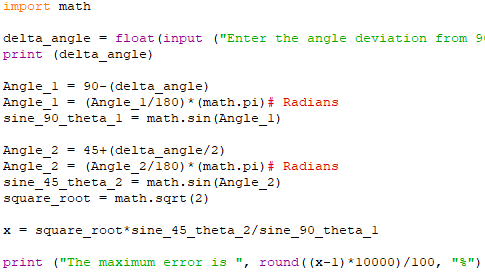 Calculator of length accuracy in 3D structure