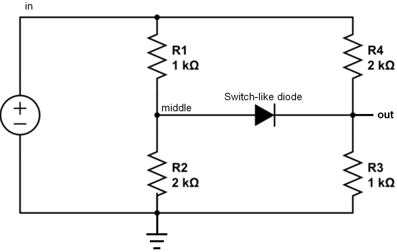 Electrical circuit with a diode