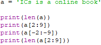 Slicing and indexing in string