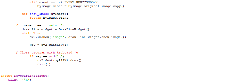 Display the coordinates of the points clicked on the image (both left and right clicks) and output to a csv file (left clicks)