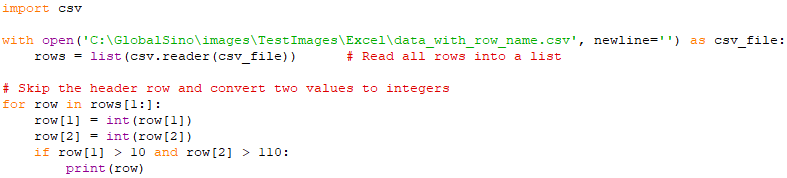 Output the rows if the cell value is in a specific range