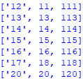 Output the rows if the cell value is in a specific range