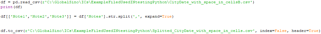 Split columns and then merge the splits in a csv file