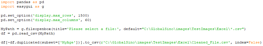 Remove rows which contains a duplicated cell in a csv file