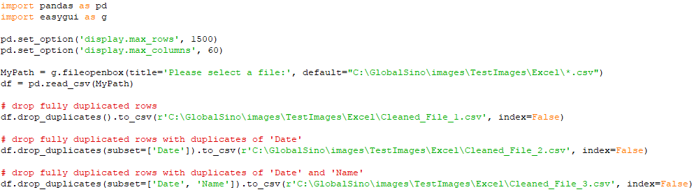 Remove rows which contains a duplicated cell in a csv file