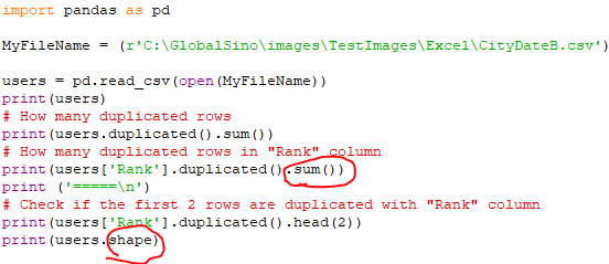 Remove rows which contains a duplicated cell in a csv file