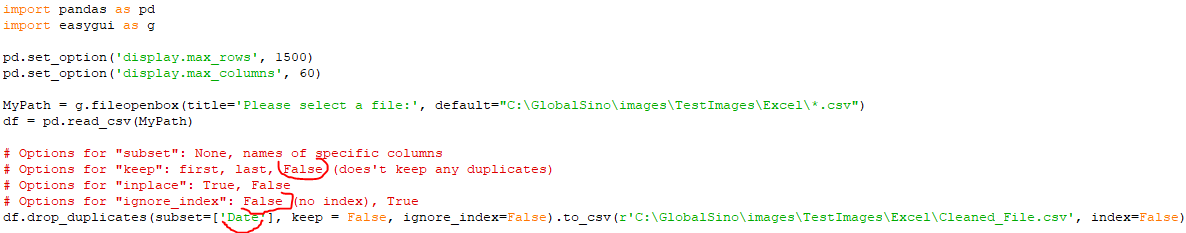 Remove rows which contains a duplicated cell in a csv file