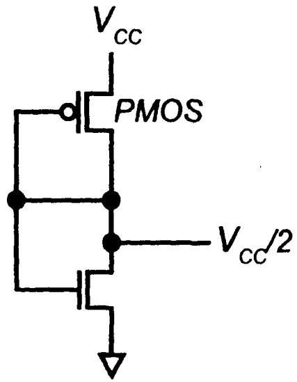 Simple circuit for generating VCC/2 (DVC2) voltage