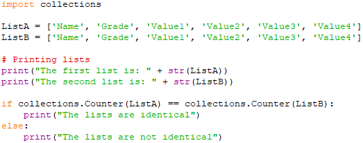 check-if-two-lists-are-same-identical