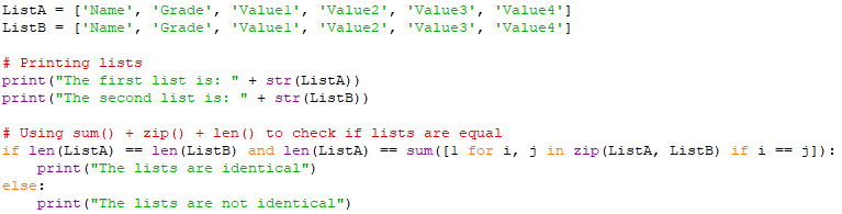 check-if-two-lists-are-same-identical