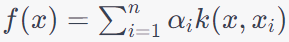 minimize over f in H: R(f) = Σ L(f(xi), yi) + Ω(f),