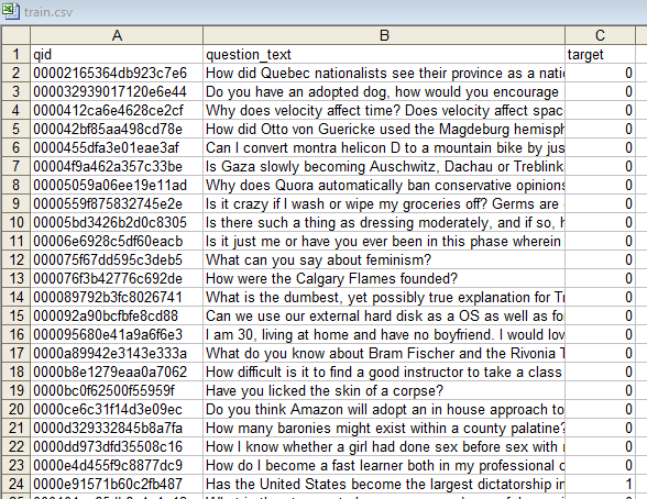 A screenshot of part of the csv file is below