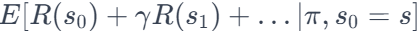 value function Vπ associated with a policy π